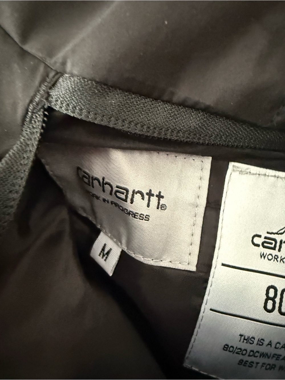 NWT Carhartt Cullen Reversible Black Down puffer Fleece Lined Jacket - Picture 3 of 6